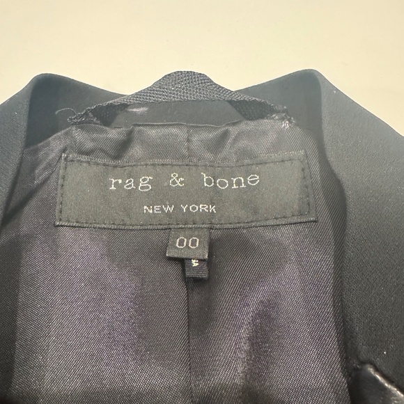 Rag and Bone Blazer with Lamb Leather Details - Picture 5 of 6